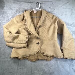 Vintage Faded Glory Jacket Womens L (12/14) Western Prairie Ruffle Y2K